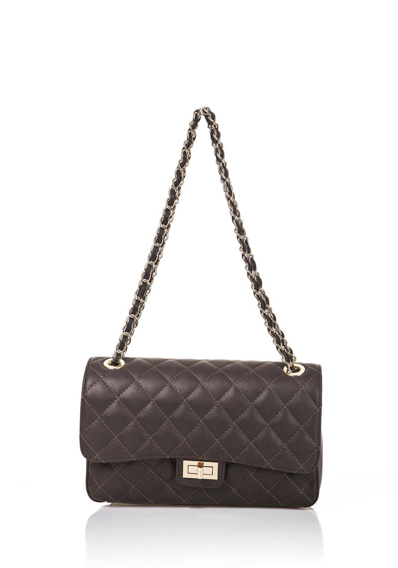 Quiltet Taske i ægte kalveskind - Vare nr. 1075XE