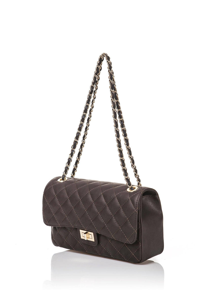 Quiltet Taske i ægte kalveskind - Vare nr. 1075XE