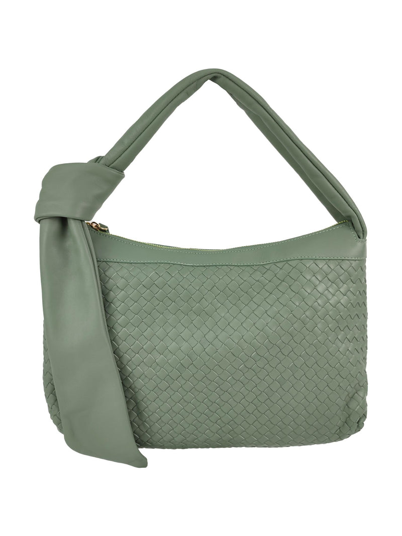 Læderhåndtaske med mosaik mønster.  Vare nr.: BPL 6879