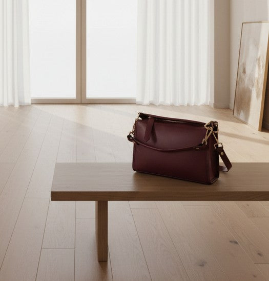 Elegant taske i glat læder - Vare nr. L908