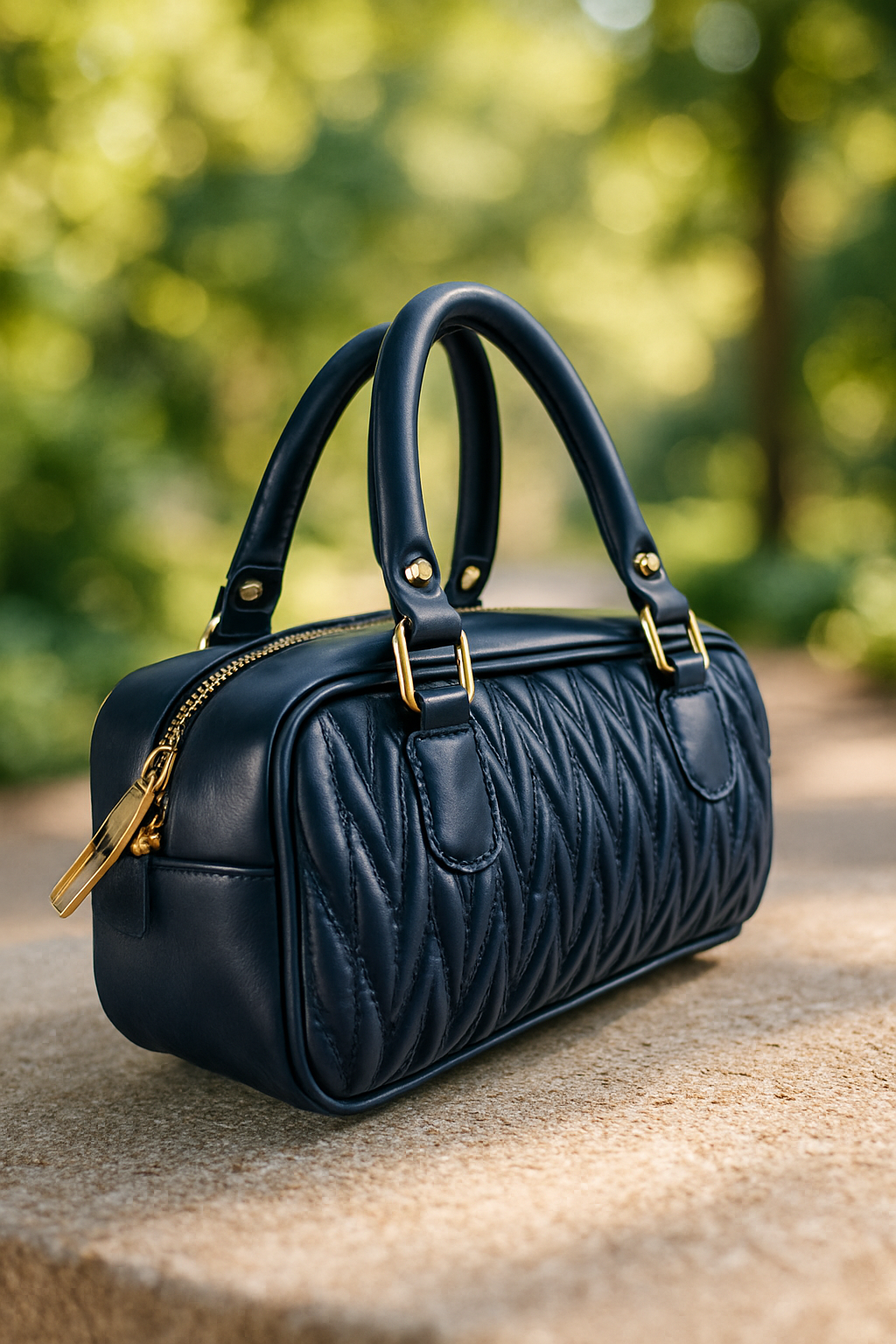 Eksklusiv taske i glat skind - Vare nr. L844